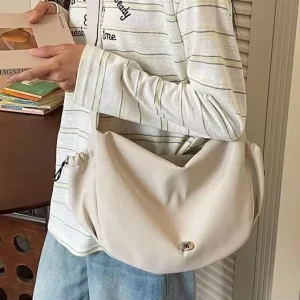 Messenger Bag Shoulder Bag Sleek Simple Commuting Casual Daily Bag Lightweight Adjustable Crossbody Korean Style Custom