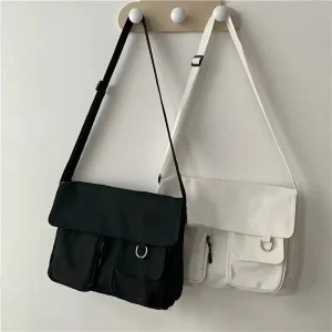 Messenger Fanny Pack Waist Bags Unisex Lady Open Closure Waterproof Canvas Fashion Student Handbag Sling Crossbody Bag