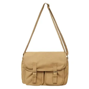 Messenger Satchel Canvas Bag Men Musette Bag for Men Lightweight Vintage Canvas Shoulder Bag