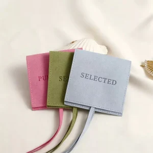 Microfiber Suede Jewelry Container Earring Packaging Jewellery Pouch Cajas Para Joyera Joyeros Envelope Pouch Bag Bote Bijoux