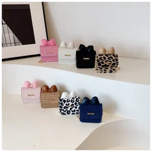 Mini Cute Small Bowknot Crossbody Bag for Little Girls Chain Mini Kid Purse and Bag