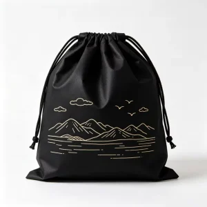 Mini Non Woven Recyclable Drawstring Pouches Custom Logo Advertising Storage Bags for Sport Earbuds Keys Tiny Gadgets