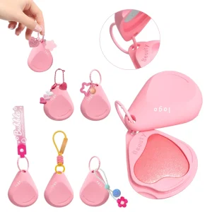 Minimalist Silicone Makeup Storage Compact Case Multiple Colors Refillable Silicone Cosmetic Compact Case for Home