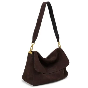 Minimalist Women’s Shoulder Bag Vintage Genuine Cowhide Nubuck Leather Messenger Bag for Women Commuting Daily