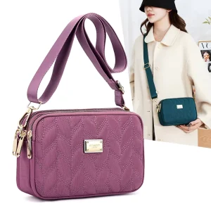 Mobile Phone Bag Fashion Sling Bag Waterproof Multifunction Nylon Shoulder Bag