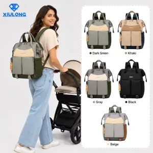 Mochilas Family Travel Diaper Backpack Portable Baby Care Backpack Wide Open Mommy Organizer Bag