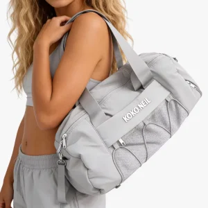 Modern Gym Duffle Bag for Team Sport Yoga Fitness 900D Water Resistant with PU Coating Zipper & Hasp Closure