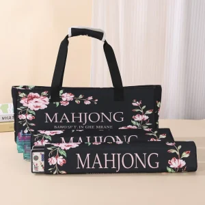 Modern Luxury Classic American Mah Jong Tiles Racks and Pushers Storage Bag 3 Piece Set Mahjong Lightweight Handbag
