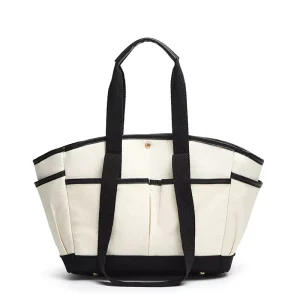 Mommy Bag Large Capacity Casual One shoulder Canvas Bag Multi compartment Mother Baby Outing Handbag Buckle Strap Closure
