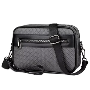 Most Popular Casual Portable Messenger Bag Fashion Classic Woven Men’s Shoulder Bag with Custom Logo