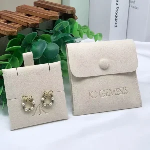 Most Popular Jewelry Packaging Jewelry Pouch Hot Selling Custom Jewelry Pouch Bag for Rings & Pendants Pouch Velvet With Logo