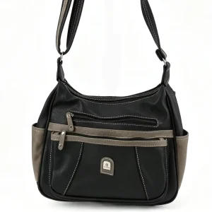 Multi Pocket Women’s Leather Crossbody Bag Soft PU Leather Shoulder Bag Trendy Women Messenger Bag for Travel
