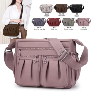 Multi Pocket Women’s Messenger Bag Casual Cute Waterproof Fashion Crossbody Bag Large Capacity Ladies Shoulder Bag for Travel