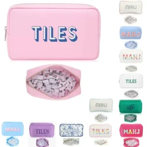 Multi color Large capacity Mahjong Storage Bag Clutch Bag Portable Cosmetic Bag Wash Storage Bag