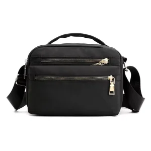 Multi layered Zippered Oxford Cloth Waterproof Crossbody Bag Large Capacity Shoulder Bag