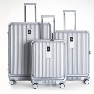 Multifunctional 100% PC Front Open Design Luggage TSA Lock Lightweight Carry on Travel Suitcase