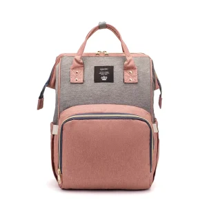 Multifunctional Baby Diaper Backpack Travel Maternity Changing Bag Large Capacity Waterproof Stylish Polyester