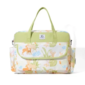 Multifunctional Handheld Diaper Bag with Insulated Bottle Pocket Portable Stroller Hanging Maternity Storage Bag for Moms