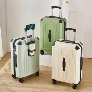 Multifunctional Rechargeable Luggage with Universal Wheels 26inch Large Capacity Password Lock Suitcase for Travelling
