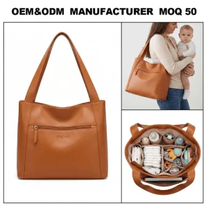 Mummy Mommy Outdoor Travel Diaper Bag Baby Diaper Tote Bag Vegan Leather Large Capacity Baby Nappy Bag