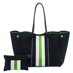 Neoprene Printed Patchwork Beach Bag Large Capacity Waterproof Abrasion Resistant Tote Summer Vacation Seaside Bag Set