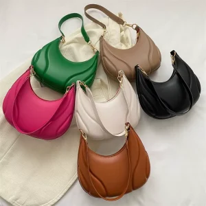 New Arrival All match Fashionable Elegant Portable Solid Color Dumpling Bag Underarm Women’s Shoulder Bag Sac Pour Femme