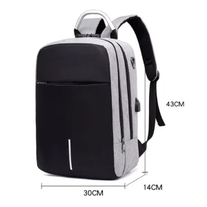 New Arrival Fashion Anti-theft USB Charger Business Laptop Backpack with Headphone Hole