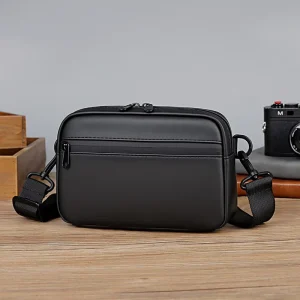 New Arrival Large Capacity Messenger Bag Personalized Custom Design PU Men’s Cross Body Bag Lightweight Casual Shoulder Bag