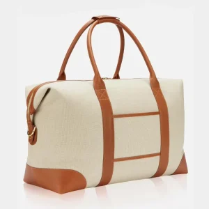 New Arrival Women’s Linen Duffle Bag Large Canvas Gym Travel Bag with Unique Design