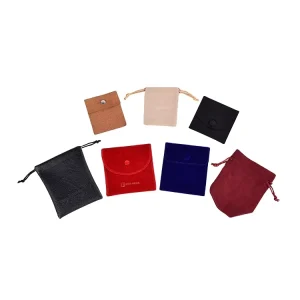 New Arrivals Small Gift & Jewelry Pouch Envelope Velvet Drawstring Pouch Model A052 ROHS Certified Custom Design