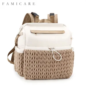New Collection Mommy Bag Quilted Diaper Backpack Waterproof Travel Spacious Multifunction Large Capacity Unisex Nursery