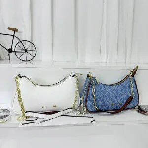 New Crescent Underarm Crossbody Shoulder Bag Women’s Classic Monogram Chain Strap Backpack European American Retro Style