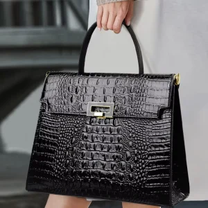New Crocodile Pattern Women’s Handbags PU Large Capacity Shoulder Bag Fashion Style Ladies Handbags