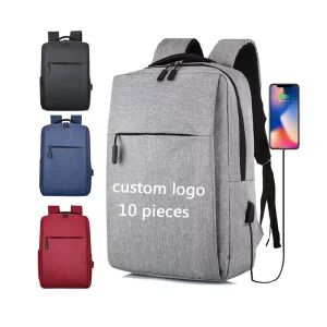 New Custom Logo Fashion Travel School Bags Big Capacity Smart USB Laptop Backpack Softback Unisex