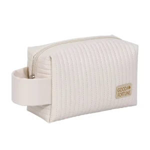 New Design Cream Cake Cosmetic Bag PU Leather Luxury Cream Style Cosmetic Bag Women Makeup Cosmetic Bag