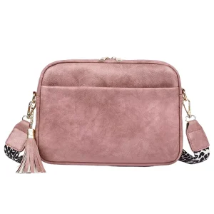 New Fashion Candy Color Women’s Crossbody Small Square Bag Casual Wide Shoulder Strap Single Handle Polyester