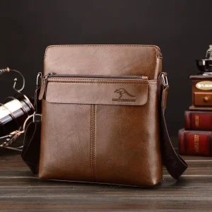 New Fashion Design Genuine Leather Men’s Messenger Bag Business Anti-Theft Waterproof Summer Spring with Custom Logo
