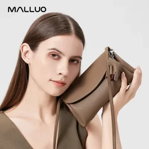 New Fashion Full Grain Cowhide Women’s Crossbody Bag Comfortable Genuine Leather Mini Shoulder Bag with Elephant Pendant