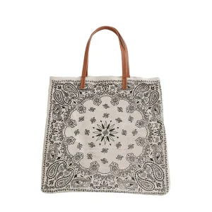 New Fashion Korean Floral Print Shoulder Hand Bags for Women Colorful Beach Usage New Floral Bag Design