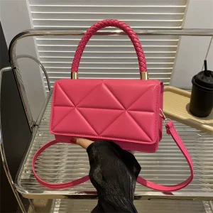 New Fashion Lady Women’s Crossbody Designer Handbags Solid Color Quilted PU Leather Winter Autumn Summer Famous Brand Luxury