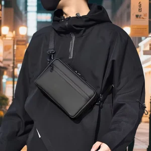 New Fashion Men’s Shoulder Bag Trendy Brand Small Square Bag Business Portable Men Crossbody Bag for Outdoor Use