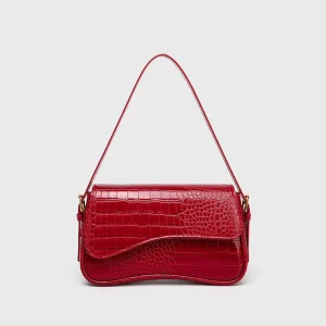 New Fashionable Crocodile Pattern Handbag Premium Stone Pattern Leather Women’s Crossbody Shoulder Bag