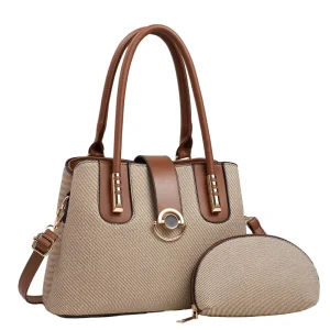 New Fashionable Elegant Large PU Closure Crossbody Shoulder Bags Set Luxury Ladies Handbags for Women