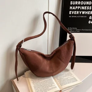 New Fashionable Large Capacity Casual Crossbody Bag For Women Simple Shoulder Design Zipper Polyester PU