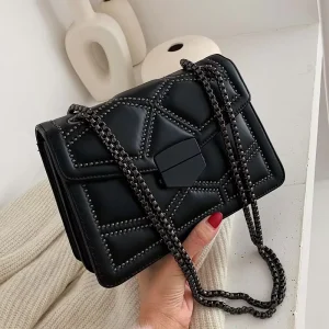 New Fashionable and Minimalist Crossbody Rivet Single Shoulder Chain Small Square Bag Bags Women Handbags Ladies