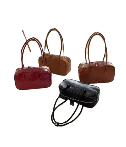 New High Quality Vintage Vegan Leather Zip Portable Fashion Versatile Armpit Shoulder Bag Single Strap Women Autumn