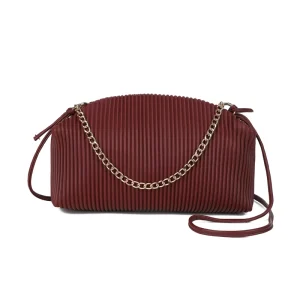 New High quality Fashion Texture Vertical Stripes Ladies Crossbody Casual Shoulder Bag with Zipper Closure Polyester
