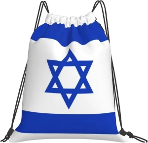 New Israel Flag Drawstring Bag Patriotic String Backpack for Crazy Soccer Football Fan