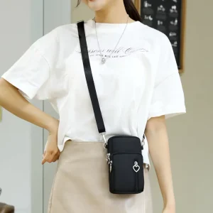 New Korean Version Joker Mini Bag Women’s Leopard Pattern Mobile Phone Messenger Bag Hanging Neck Coin Purse Lady Style