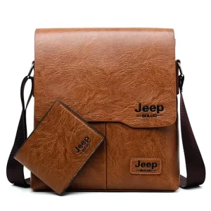 New Men’s Shoulder Bag Business Casual Messenger Bag Trendy Korean Version Vertical PU Leather Men’s Bag